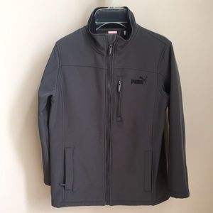 Puma zip up gray jacket